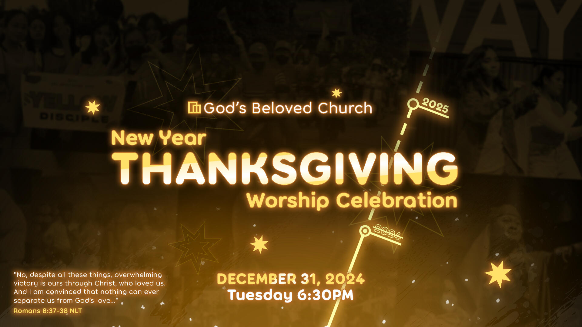 New Year's Worship Celebration Poster New Year's Worship Celebration Poster